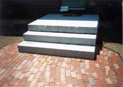 solid granite front steps