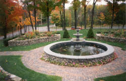 Fieldstone Knot Garden w/Fountain and Fish Pond